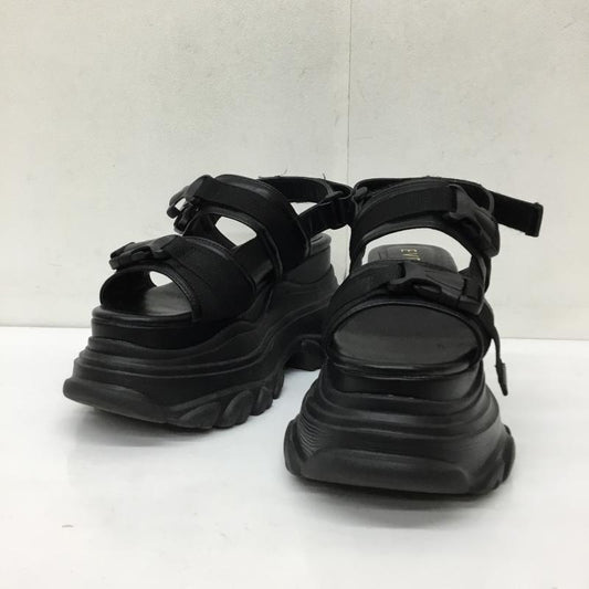 エヴリス EVRIS カジュアルシューズ カジュアルシューズ 厚底サンダル 無地 黒 / ブラック /  レディース USED 古着 中古 10133782