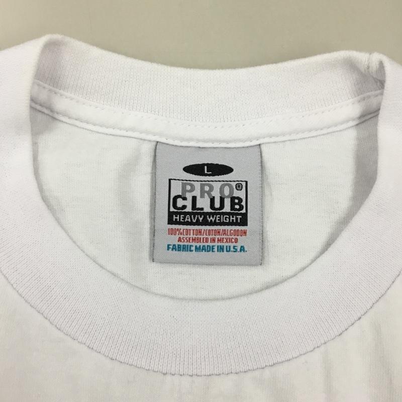 プロクラブ PRO CLUB Tシャツ 半袖 L 無地 白 / ホワイト /  メンズ USED 古着 中古 10113475