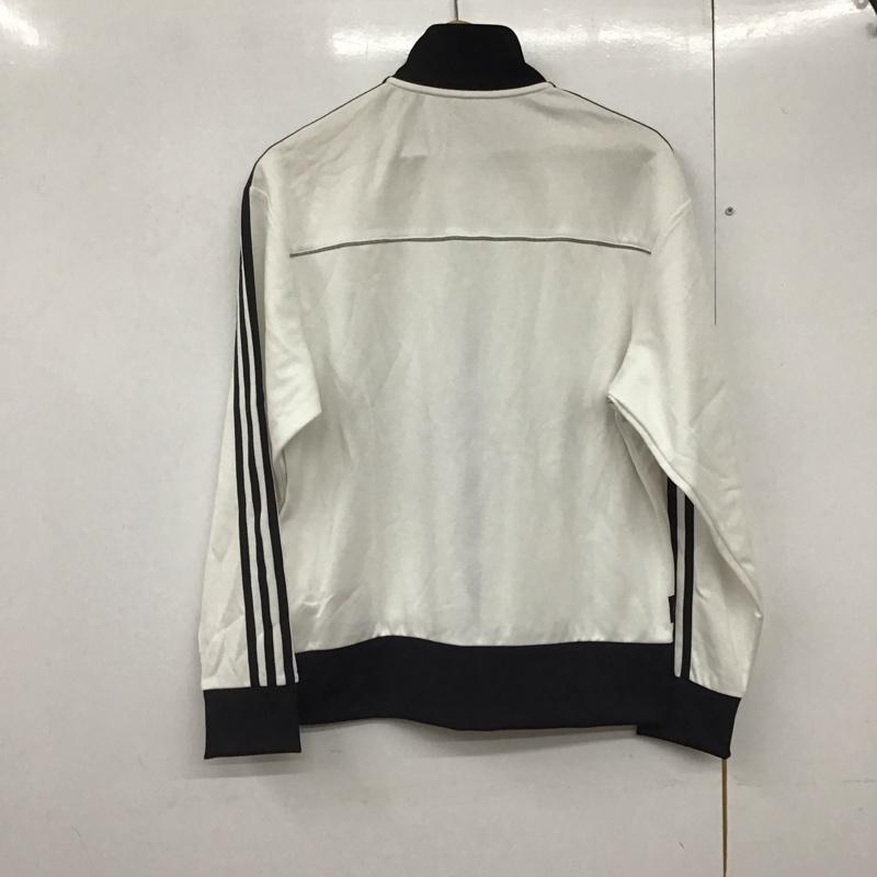 アディダス adidas ジャケット、上着 ジャンパー、ブルゾン iw5526 スポーツウェアジャージ ジップアップジャケット M ロゴ、文字 白 / ホワイト / X 黒 / ブラック /  メンズ USED 古着 中古 10140992