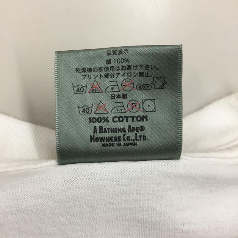 アベイシングエイプ A BATHING APE Tシャツ 半袖 CAMOUCOLLAGE 迷彩 M ロゴ、文字 白 / ホワイト /  メンズ USED 古着 中古 10115697