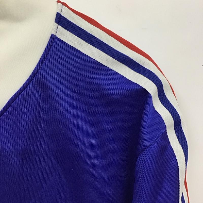 アディダス adidas Tシャツ 半袖 プリント X ロゴ、文字 青 / ブルー /  メンズ USED 古着 中古 10128481