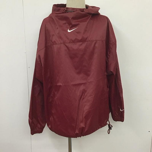 ナイキ NIKE パーカー 長袖 NME920220 KL4 ナイロンジャケット プルオーバー XL ワンポイント えんじ / ワインレッド /  メンズ USED 古着 中古 10106847