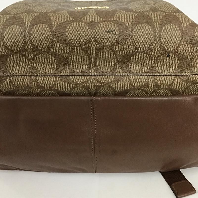 コーチ COACH リュックサック、デイパック リュックサック、デイバッグ F58314 シグネチャー 総柄 茶 / ブラウン /  メンズ USED 古着 中古 10123328