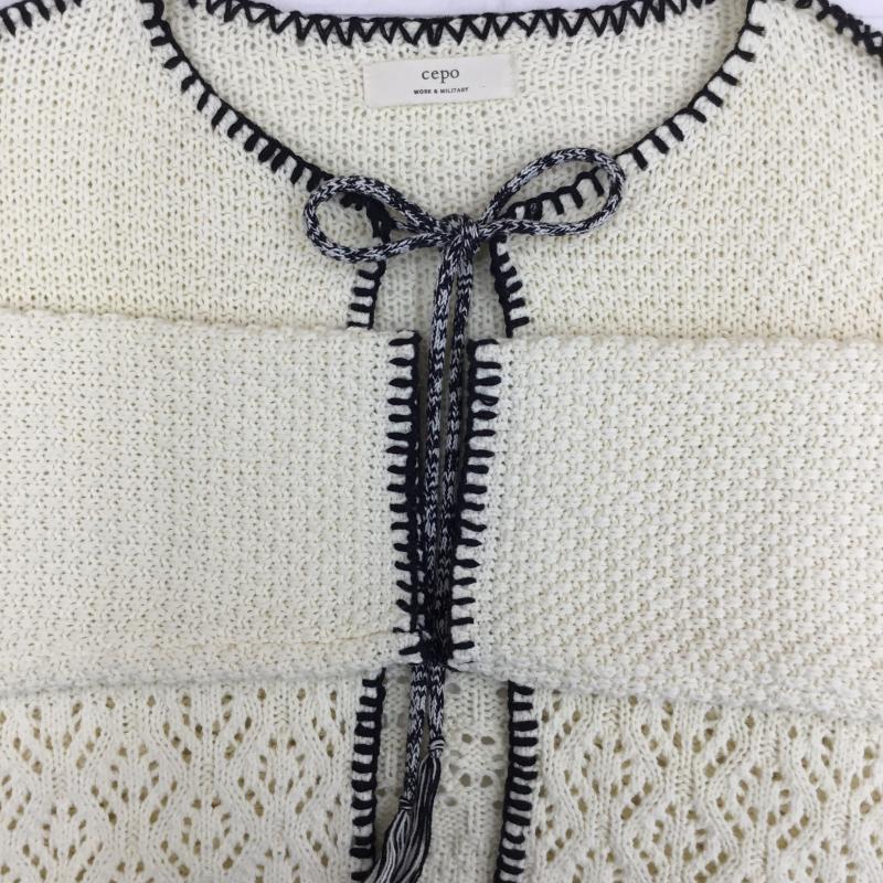 セポ cepo カーディガン 長袖 CYG-0214 M 無地 オフホワイト / オフホワイト /  レディース USED 古着 中古 10140944