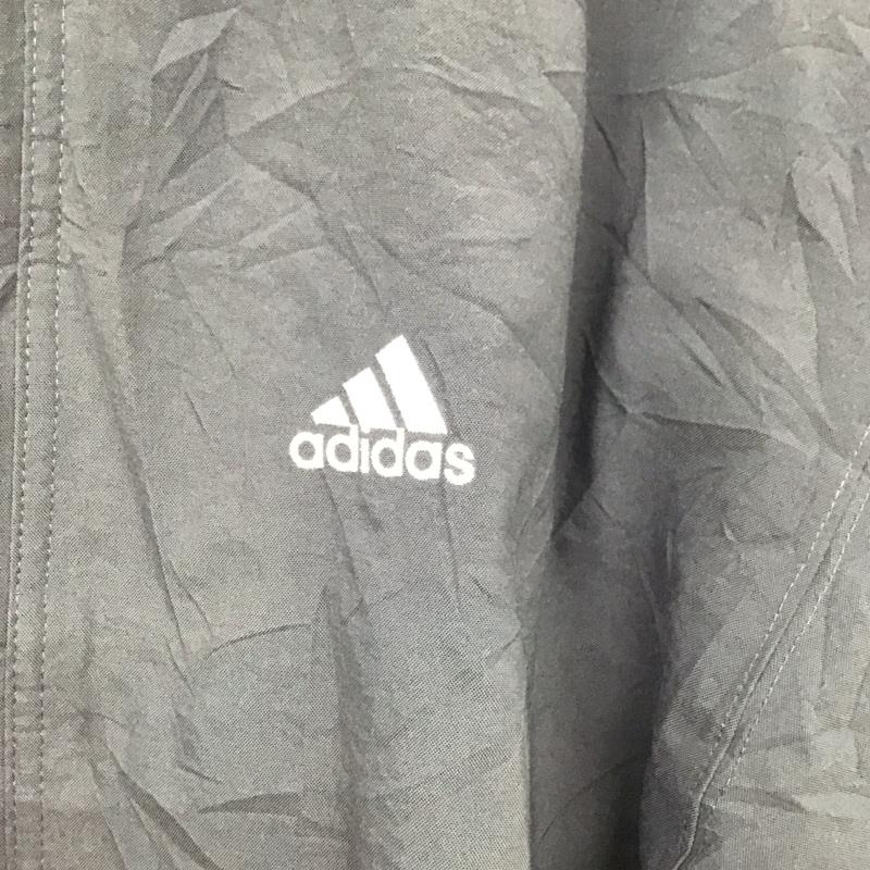 アディダス adidas ジャケット、上着 ジャケット、ブレザー ジップアップジャケット アウター 古着 スタンドネック M ロゴ、文字 紺 / ネイビー /  メンズ USED 古着 中古 10131439