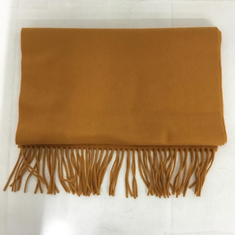 ピアチェンツァ PIACENZA マフラー マフラー カシミヤ フリンジ ロゴ、文字 橙 / オレンジ /  メンズ USED 古着 中古 10143281
