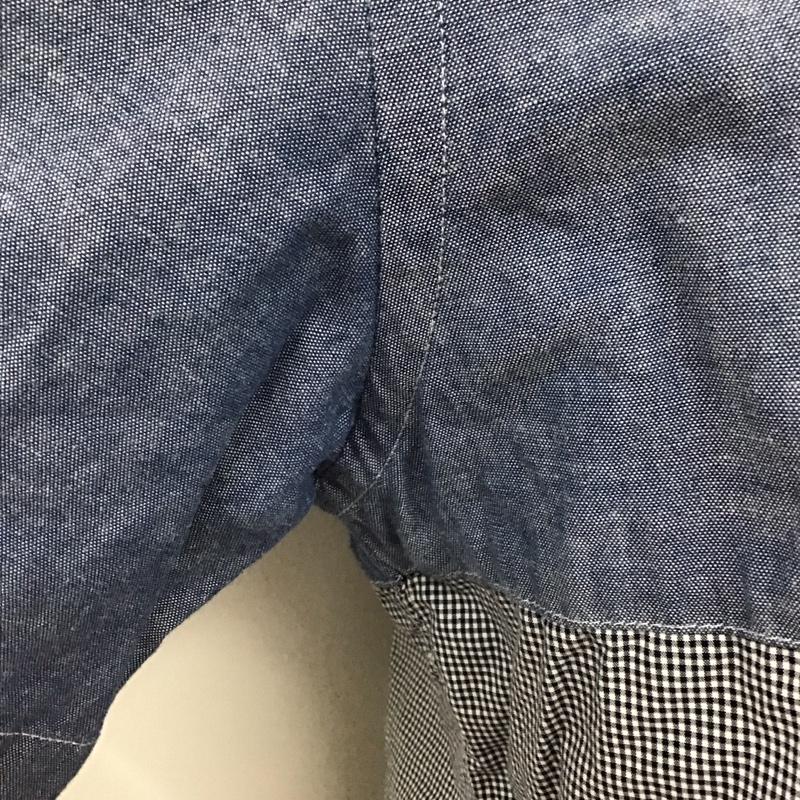 アベイシングエイプ A BATHING APE Tシャツ 半袖 半袖シャツ カラーシャツ 半袖カットソー デニムシャツ L ロゴ、文字 インディゴ / インディゴ /  メンズ USED 古着 中古 10117278