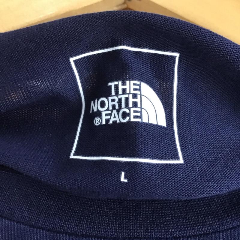 ザノースフェイス THE NORTH FACE Tシャツ 半袖 NTW32108 バンダナ柄 L ロゴ、文字 紺 / ネイビー /  レディース USED 古着 中古 10144127