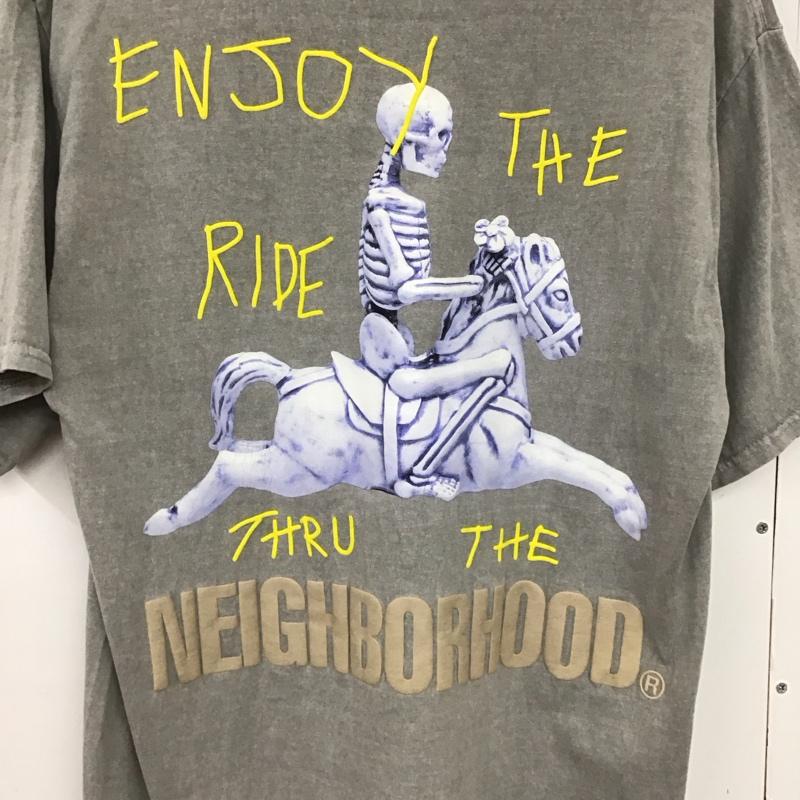 ネイバーフッド NEIGHBORHOOD Tシャツ 半袖 半袖カットソー プリントTシャツ クルーネックカットソー cactusjack L プリント 灰 / グレー /  メンズ USED 古着 中古 10140965