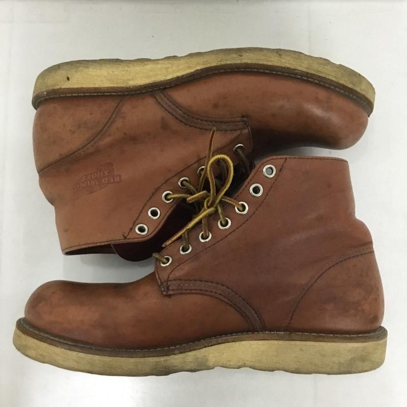 レッドウィング RED WING ブーツ ショートブーツ 8166 6インチ クラシックラウンド 7.5D US：7.5 ロゴ、文字 茶 / ブラウン /  メンズ USED 古着 中古 10133814