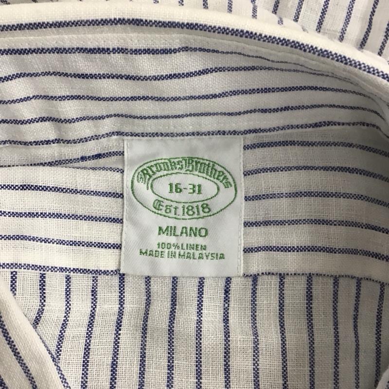 ブルックスブラザーズ BROOKS BROTHERS シャツ、ブラウス 長袖 長袖シャツ ストライプシャツ カジュアルシャツ ストライプ 白 / ホワイト / X 青 / ブルー /  メンズ USED 古着 中古 10111264