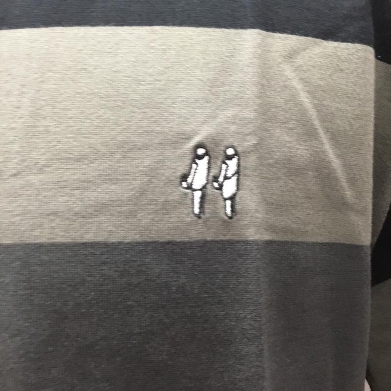 ナンバーナイン NUMBER (N)INE Tシャツ 半袖 半袖カットソー プリントTシャツ クルーネックカットソー 2 ボーダー柄 黒 / ブラック / X 灰 / グレー /  メンズ USED 古着 中古 10116127