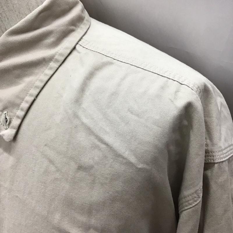 カーハート Carhartt シャツ、ブラウス 長袖 長袖シャツ カラーシャツ ポケットシャツ 長袖カットソー ボタンダウンシャツ XL ロゴ、文字 ベージュ / ベージュ /  メンズ USED 古着 中古 10111807