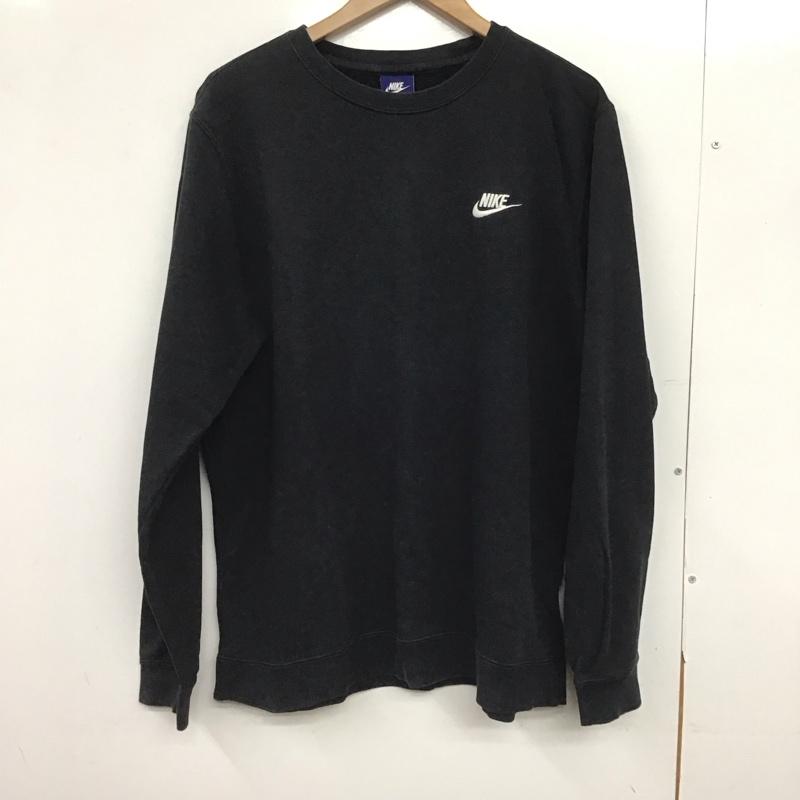 ナイキ NIKE トレーナー 長袖 804343-010 長袖スウェット トレーナー XL ロゴ、文字 ダークグレー / ダークグレー /  メンズ USED 古着 中古 10148337
