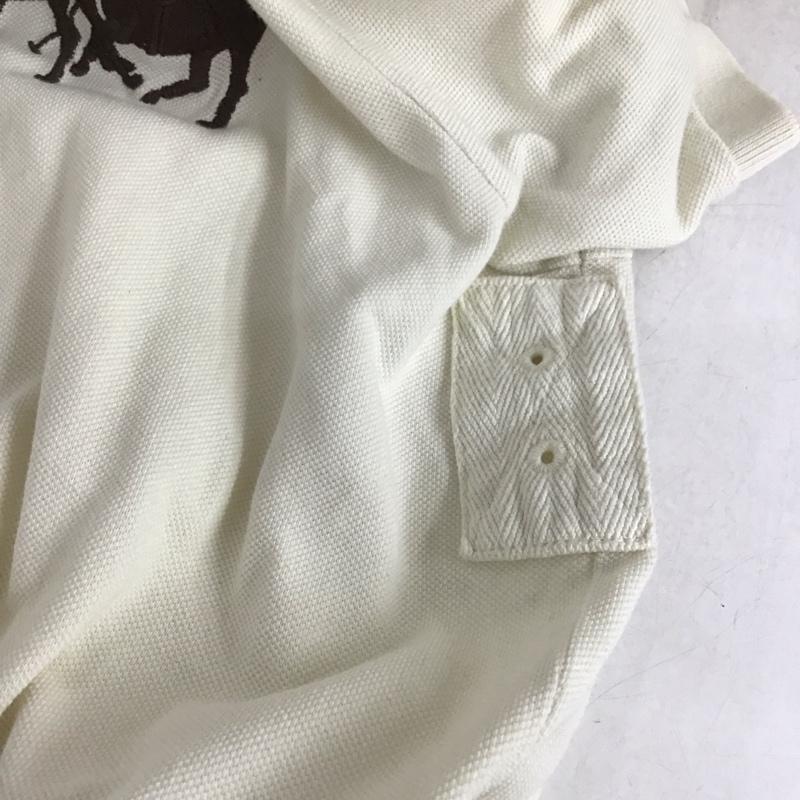 ポロバイラルフローレン Polo by RALPH LAUREN ポロシャツ 半袖 半袖ポロシャツ カラーシャツ 半袖カットソー L ロゴ、文字 アイボリー / アイボリー /  メンズ USED 古着 中古 10149171