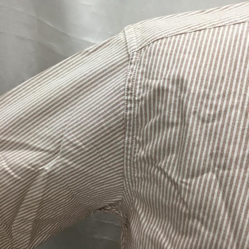 エディーバウアー Eddie Bauer シャツ、ブラウス 長袖 ボタンダウンシャツ S ストライプ 白 / ホワイト / X 赤 / レッド /  メンズ USED 古着 中古 10112753