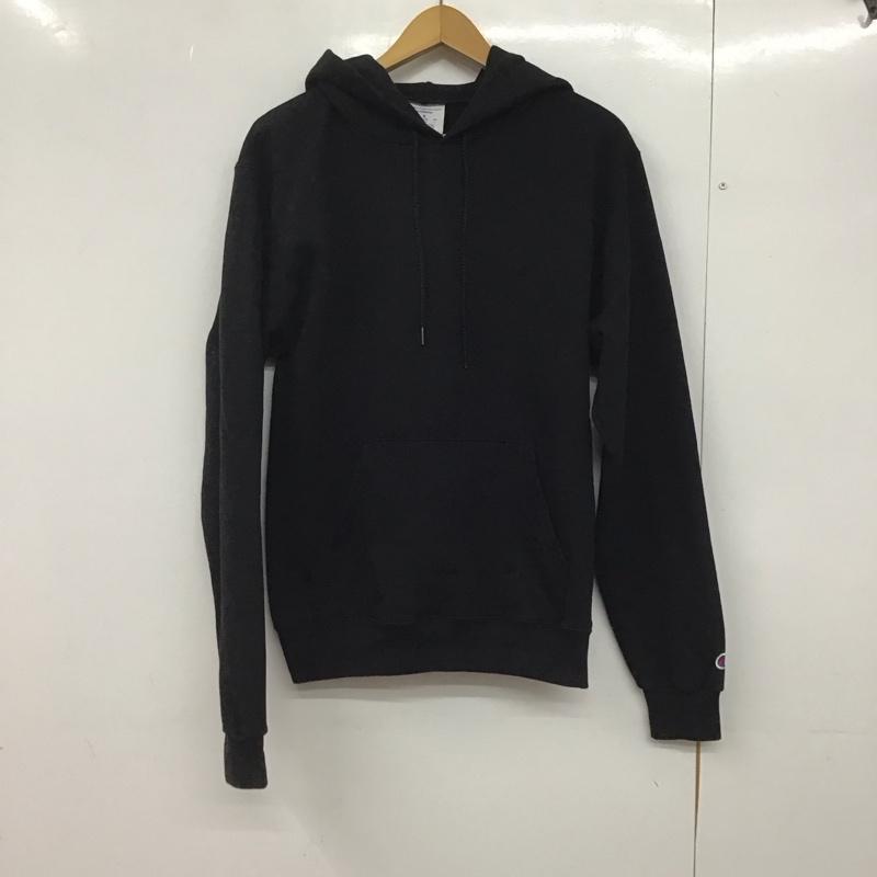 チャンピオン Champion パーカー 長袖 長袖パーカー プルオーバーパーカー スウェット S 無地 黒 / ブラック /  メンズ USED 古着 中古 10145879