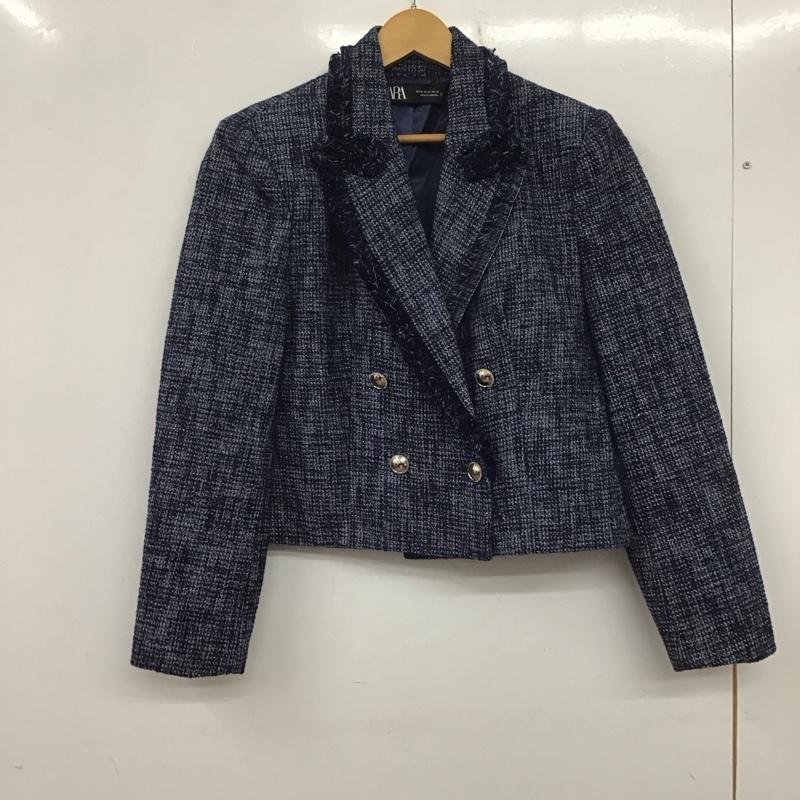 ザラ ZARA ジャケット、上着 ジャケット、ブレザー M  紺 / ネイビー /  レディース USED 古着 中古 10140016