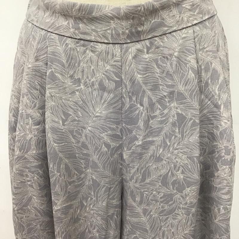 ロペピクニック ROPE  PICNIC ボトムス ボトムス GDS-10230-A ボタニカル麻調パンツ ワイドパンツ 38 総柄 紫 / パープル /  レディース USED 古着 中古 10109066