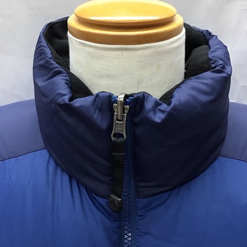 ザノースフェイス THE NORTH FACE ベスト ベスト ジップアップベスト ダウンベスト ノースリーブカットソー L ロゴ、文字 青 / ブルー / X 紺 / ネイビー /  メンズ USED 古着 中古 10114388