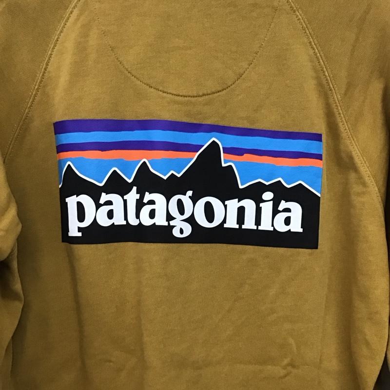 パタゴニア patagonia トレーナー 長袖 長袖トレーナー スウェット クルーネック プルオーバー XS ロゴ、文字 マスタード / マスタード /  メンズ USED 古着 中古 10146777