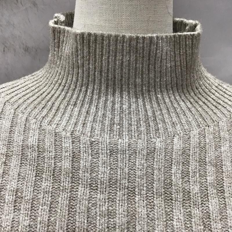 ザラ ZARA ニット、セーター 長袖 4331 130 832 リブ クロップド丈 ショート丈 S 無地 ベージュ / ベージュ /  レディース USED 古着 中古 10118452