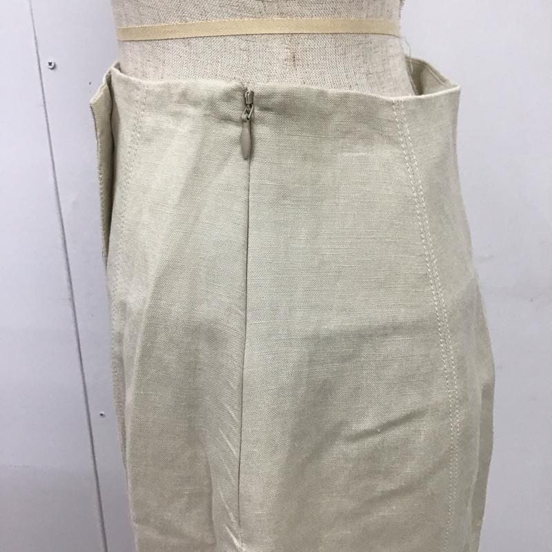 ミラオーウェン Mila Owen スカート ひざ丈スカート 09wfs192010 リネン 0 無地 アイボリー / アイボリー /  レディース USED 古着 中古 10106447
