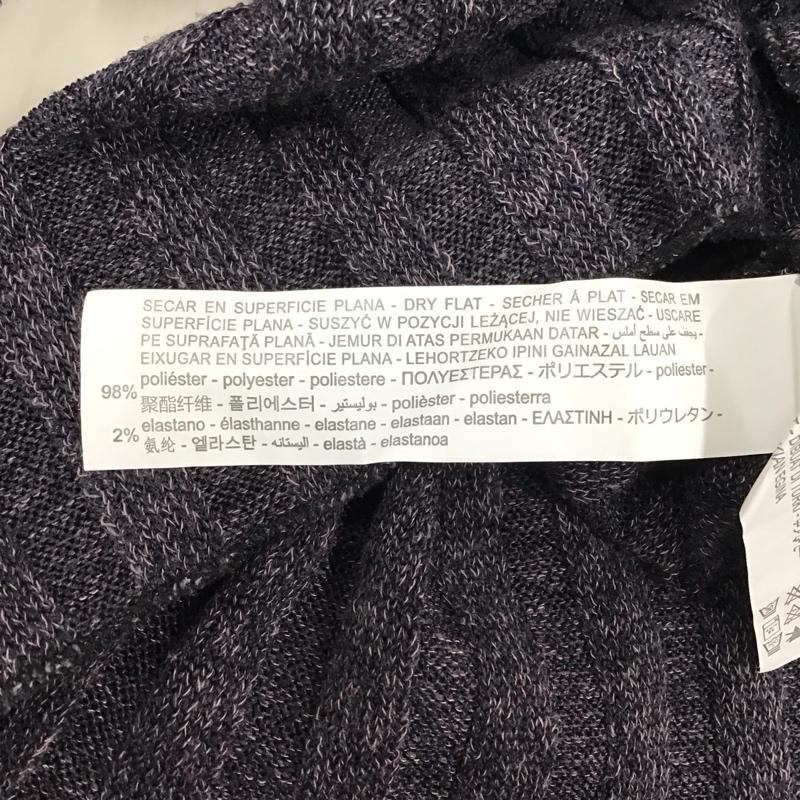 ザラ ZARA カーディガン 長袖 5039 620 824 クルーネック リブ M 無地 紺 / ネイビー /  レディース USED 古着 中古 10118397
