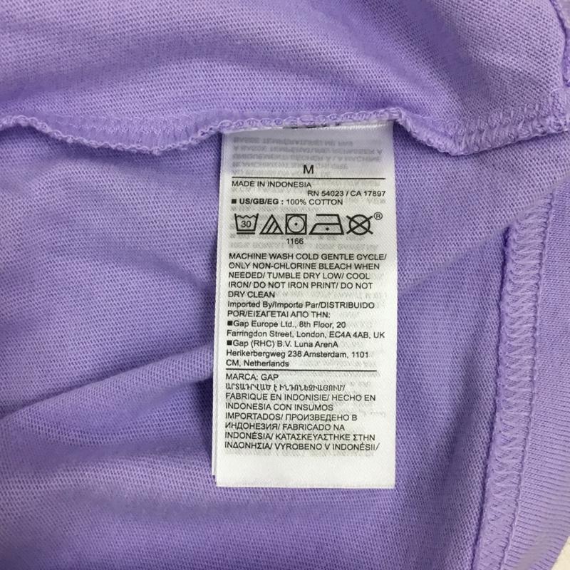 ギャップ GAP Tシャツ 半袖 857897-03 クルーネック バックプリント M ロゴ、文字 紫 / パープル /  メンズ USED 古着 中古 10111343