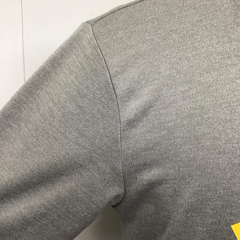 アディダス adidas トレーナー 長袖 AZ4795 スウェット ポケット付き L ロゴ、文字 灰 / グレー / X 黄 / イエロー /  メンズ USED 古着 中古 10123290