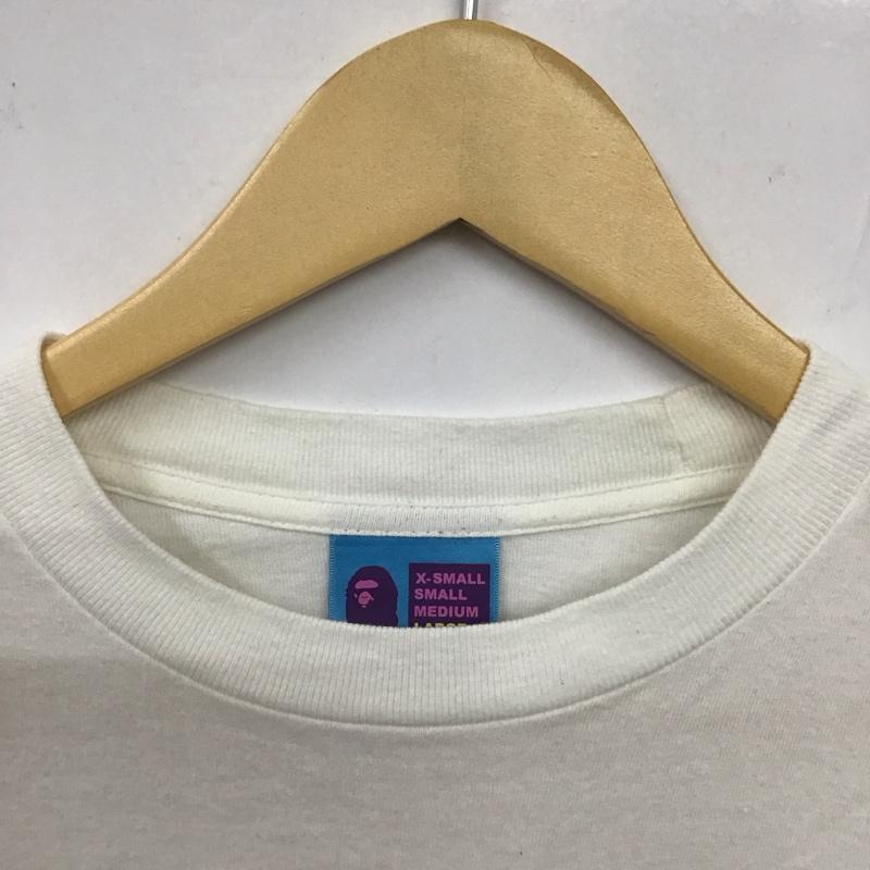アベイシングエイプ A BATHING APE Tシャツ 半袖 L プリント 白 / ホワイト /  メンズ USED 古着 中古 10134908