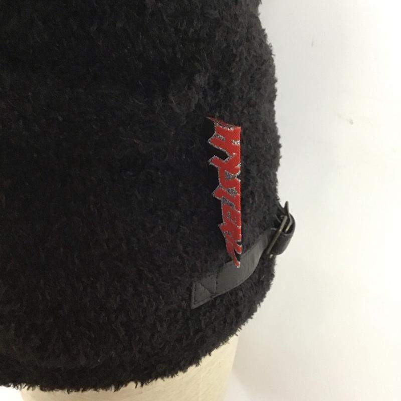 ヒステリックグラマー HYSTERIC GLAMOUR ジャケット、上着 ジャケット、ブレザー 02173nd06 ジャケット 山羊革 ライダースニット ジップアップジャケット S 無地 黒 / ブラック /  メンズ USED 古着 中古 10106655