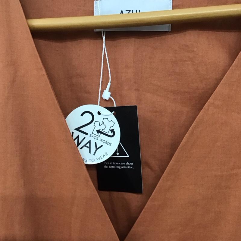 アズールバイマウジー AZUL BY MOUSSY カーディガン 長袖 250bsm30-365c カシュクール2WAYガウン ロングカーディガン M 無地 橙 / オレンジ /  レディース USED 古着 中古 10146146