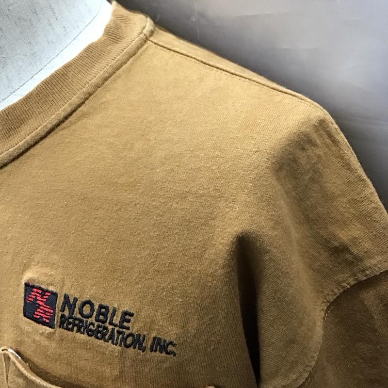 カーハート Carhartt Tシャツ 半袖 K84BRN ヘンリーネック L ロゴ、文字 茶 / ブラウン /  メンズ USED 古着 中古 10122616