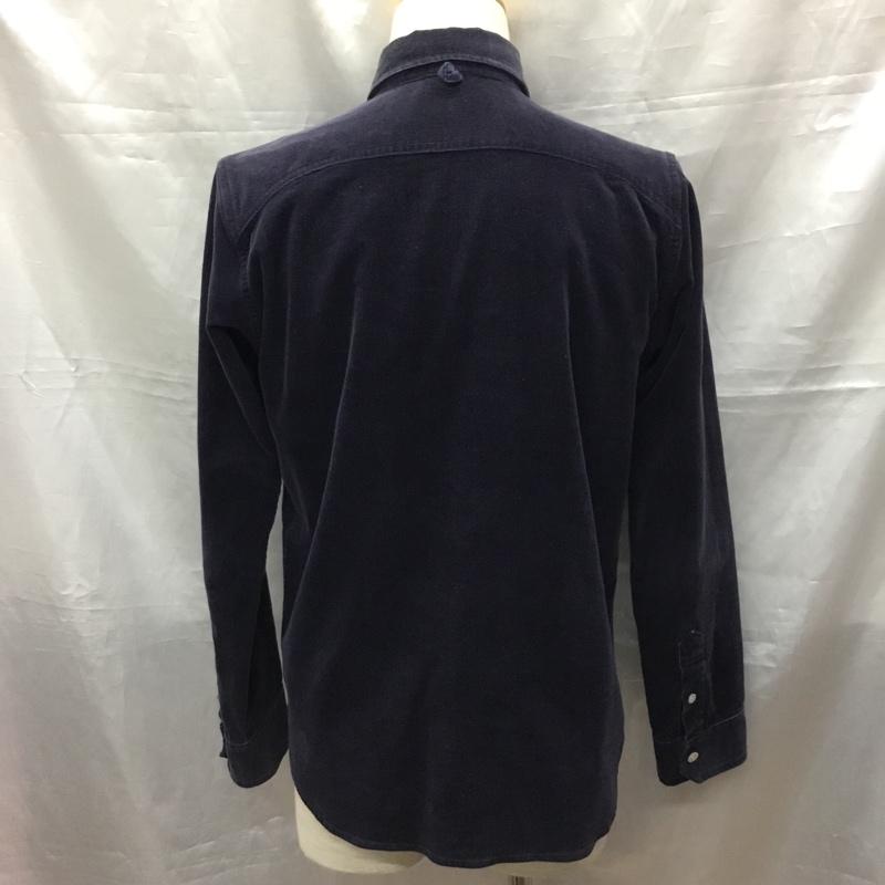 ガイジンメイド GAIJIN MADE シャツ、ブラウス 長袖 長袖シャツ カラーシャツ ポケットシャツ 長袖カットソー コーデュロイシャツ M 無地 紺 / ネイビー /  メンズ USED 古着 中古 10117526