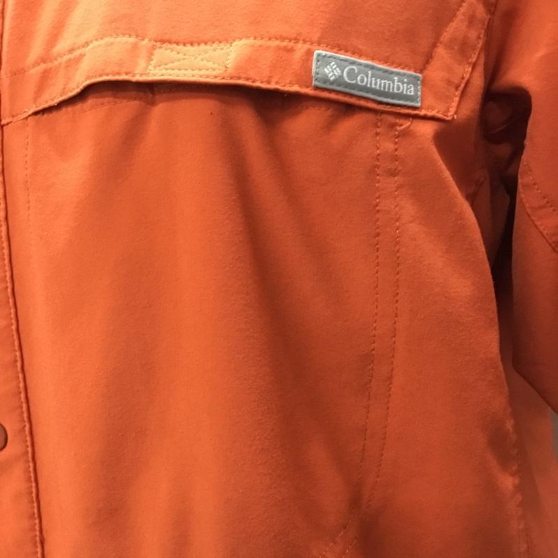 コロンビア Columbia シャツ、ブラウス 半袖 無地 橙 / オレンジ /  メンズ USED 古着 中古 10108972