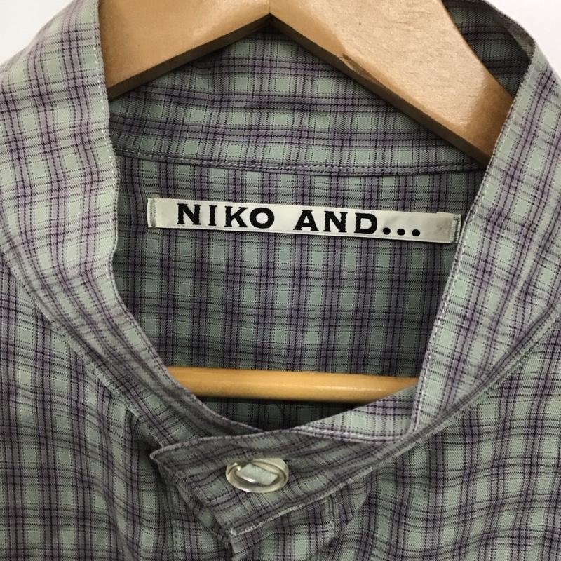 ニコアンド niko and... シャツ、ブラウス 長袖 長袖シャツ チェックシャツ ノーカラーシャツ プルオーバー FREE チェック マルチカラー / マルチカラー /  レディース USED 古着 中古 10128941