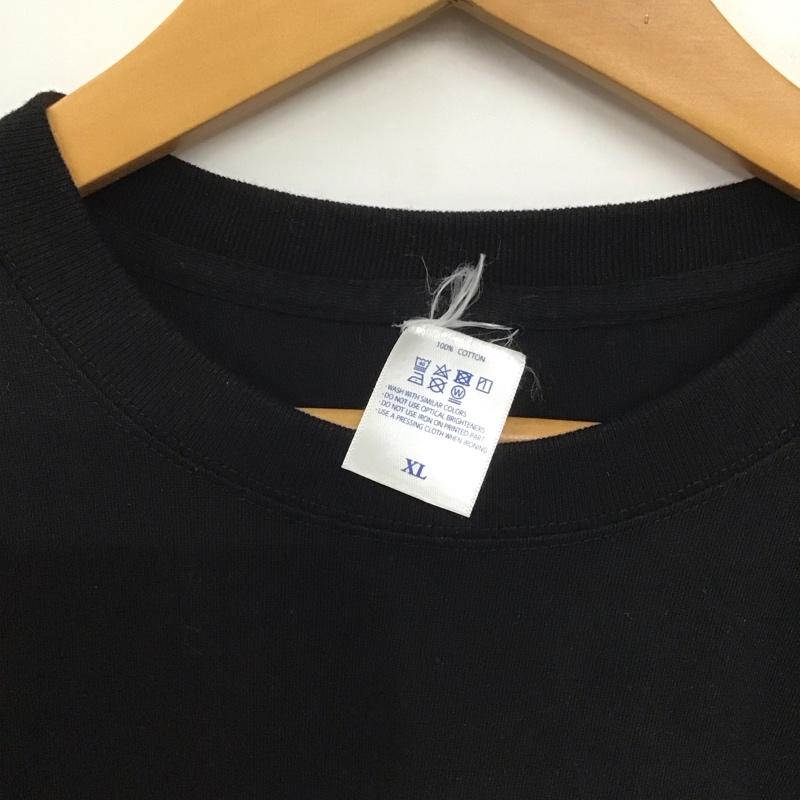 マナスタッシュ MANASTASH Tシャツ 半袖 半袖カットソー プリントTシャツ クルーネックカットソー hemptour XL ロゴ、文字 黒 / ブラック /  メンズ USED 古着 中古 10142639