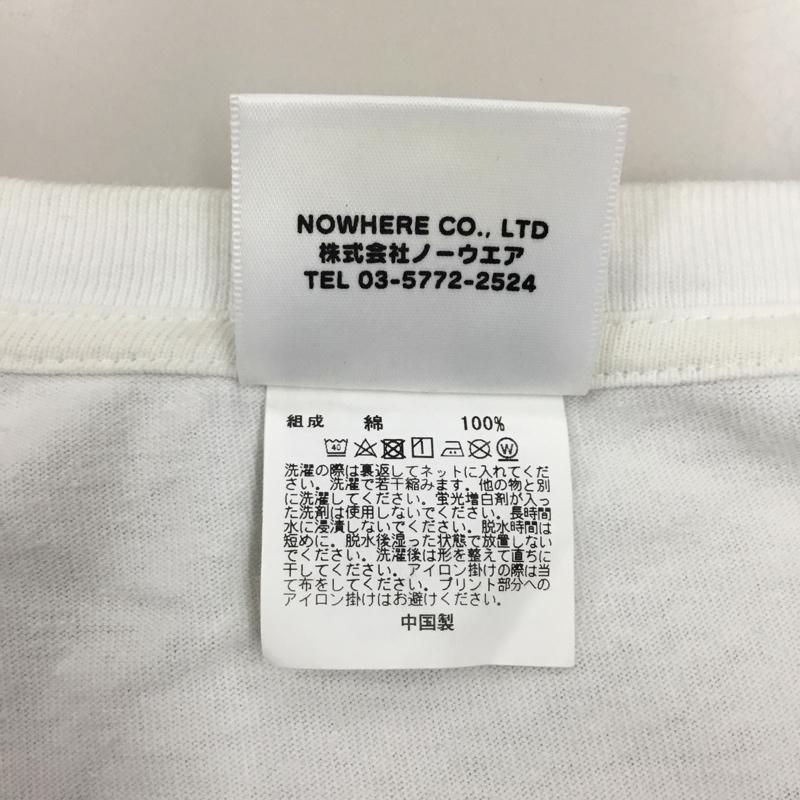 アベイシングエイプ A BATHING APE Tシャツ 長袖 ロンT クルーネック プリント APE HEAD L ロゴ、文字 白 / ホワイト /  メンズ USED 古着 中古 10119807