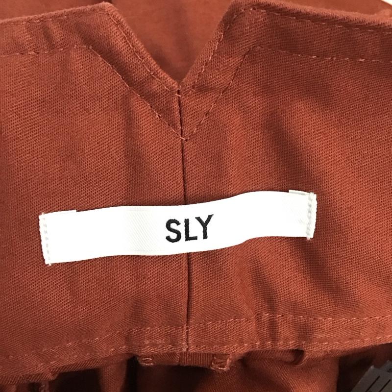 スライ SLY ボトムス ボトムス 030ASB31-0170 DOUBLEBELTED センタープレスパンツ 2 無地 茶 / ブラウン /  レディース USED 古着 中古 10120153