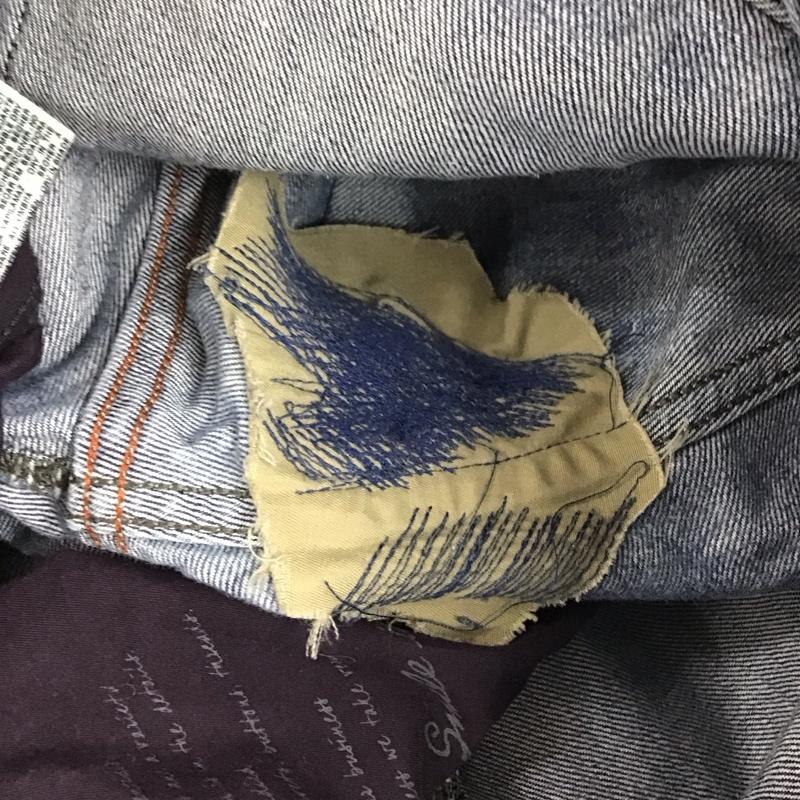 ディーゼル DIESEL パンツ デニム、ジーンズ デニムパンツ ストレートパンツ ワイドパンツ カジュアルパンツ 32インチ ダメージ加工 インディゴ / インディゴ /  メンズ USED 古着 中古 10122035