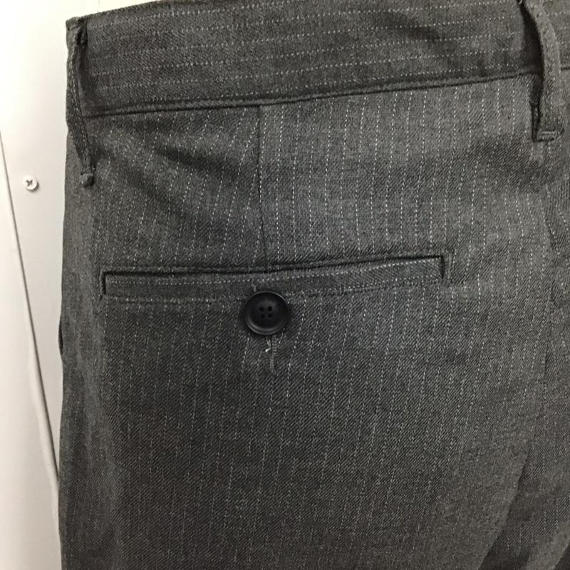 グラム glamb パンツ スラックス 裾リブ 4 ストライプ 黒 / ブラック / X ダークグレー / ダークグレー /  メンズ USED 古着 中古 10109543