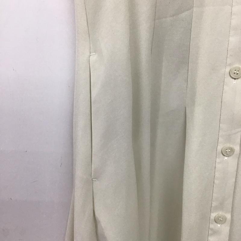 マウジー MOUSSY ワンピース ロングスカート 010FSS30-2020 WAIST TUCK SHIRT DRESS フレンチスリーブ 襟付き 1 無地 オフホワイト / オフホワイト /  レディース USED 古着 中古 10142267