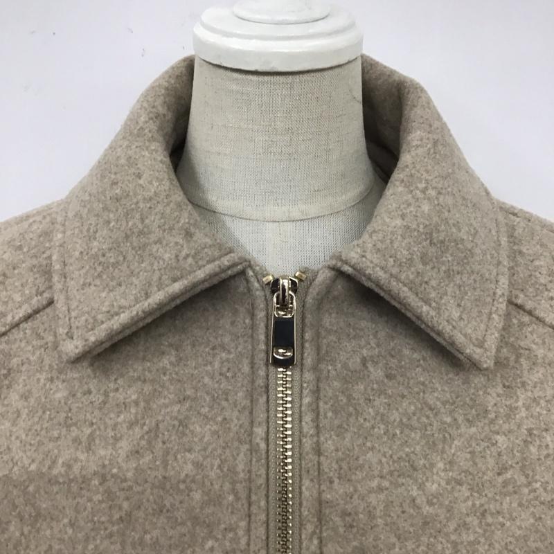 ザラ ZARA ジャケット、上着 ジャンパー、ブルゾン 3046 787 704 フルジップ ショート丈 M 無地 ベージュ / ベージュ /  レディース USED 古着 中古 10124984