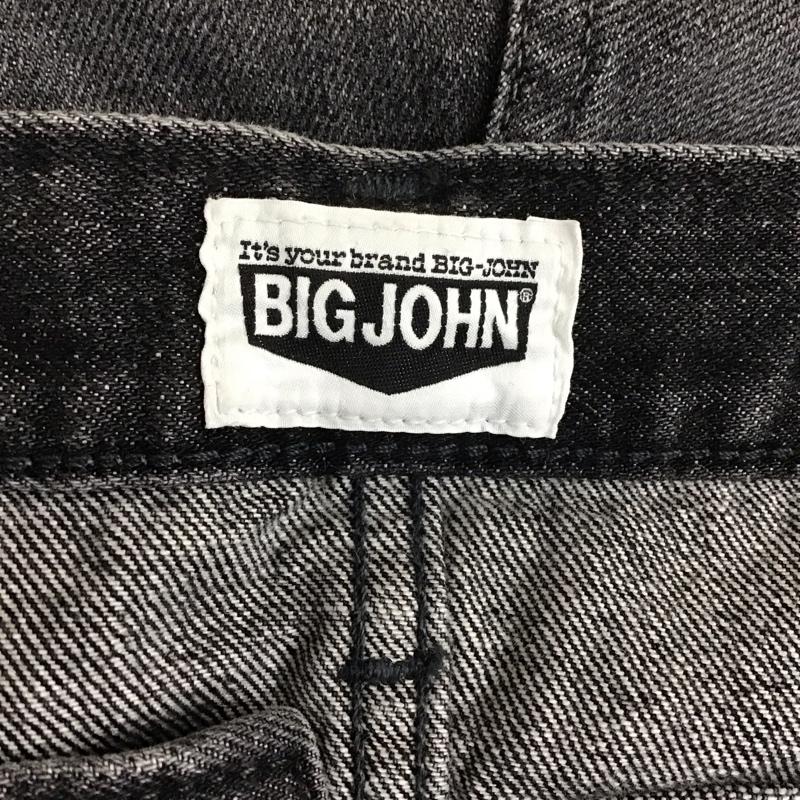 ビッグジョン Big John パンツ デニム、ジーンズ デニムパンツ ストレートパンツ ワイドパンツ カジュアルパンツ 27インチ 無地 黒 / ブラック /  レディース USED 古着 中古 10115186