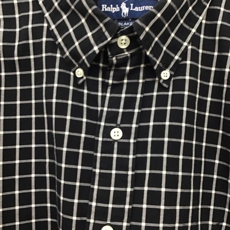 ラルフローレン RALPHLAUREN シャツ、ブラウス 長袖 長袖シャツ チェックシャツ カラーシャツ ボタンダウンシャツ XL チェック 黒 / ブラック / X 白 / ホワイト /  メンズ USED 古着 中古 10136710
