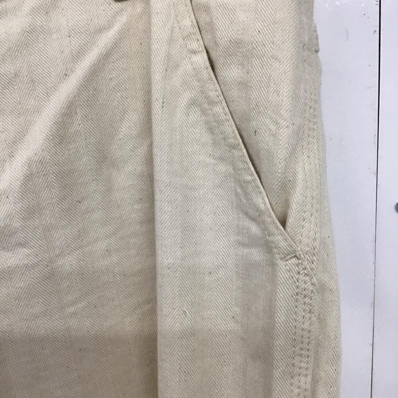 エフオービーファクトリー FOB FACTORY パンツ デニム、ジーンズ デニムパンツ ワイドパンツ カジュアルパンツ 3 ストライプ 白 / ホワイト /  メンズ USED 古着 中古 10140869
