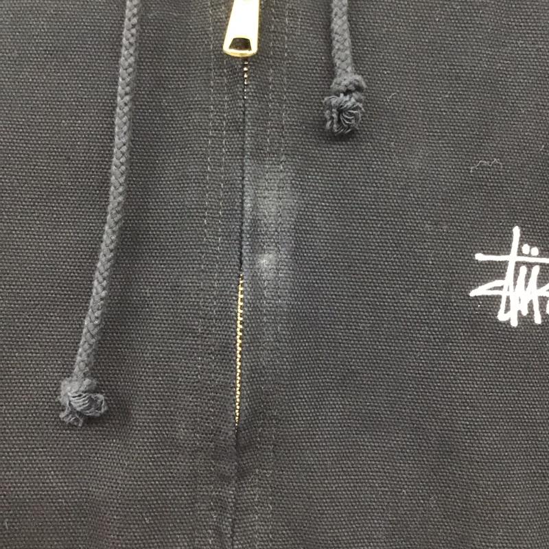 ステューシー STUSSY ジャケット、上着 ジャンパー、ブルゾン ジップアップジャケットパーカー 長袖パーカー カジュアルジャケット アウター L ロゴ、文字 黒 / ブラック /  メンズ USED 古着 中古 10140304