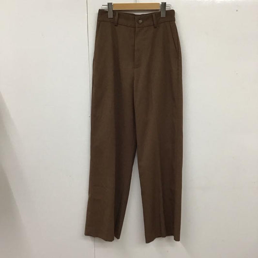スローブイエナ SLOBE IENA パンツ スラックス スラックスパンツ ワイドパンツ カジュアルパンツ センタータックパンツ 38インチ 無地 茶 / ブラウン /  レディース USED 古着 中古 10117412