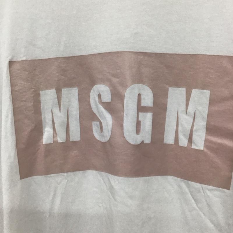 エムエスジーエム MSGM Tシャツ 半袖 半袖カットソー プリントTシャツ クルーネックカットソー S ロゴ、文字 白 / ホワイト /  メンズ USED 古着 中古 10136176